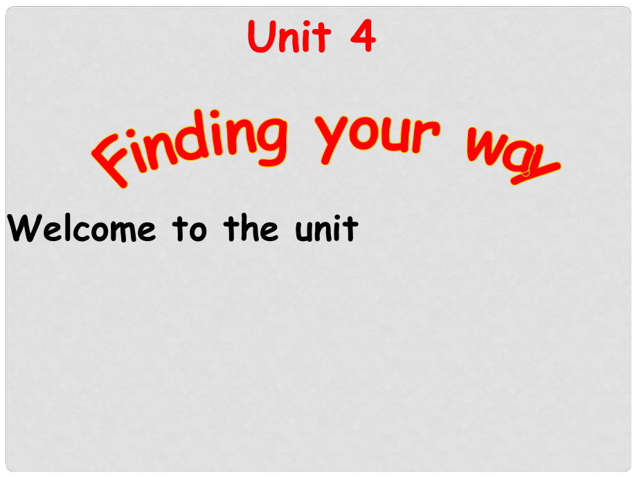 江苏省射阳县特庸中学七年级英语下册 Unit4 Finding your way Welcome to the unit课件 牛津版_第1页