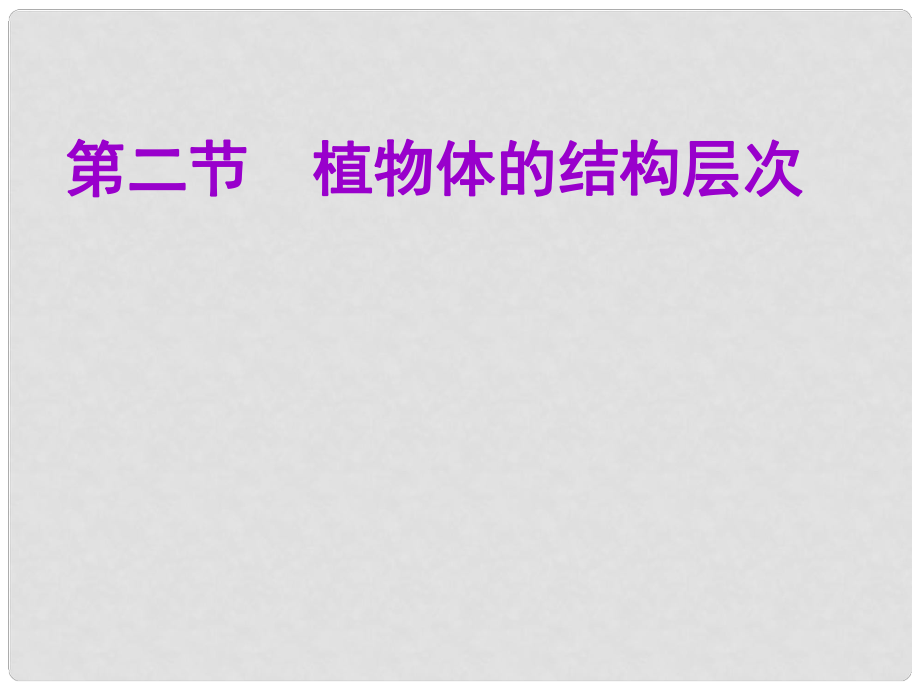 广西壮族自治区贵港市贵城四中七年级生物下册 第二章 第三节《植物体的结构层次》课件 苏科版_第1页