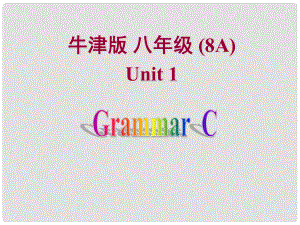 江蘇省大豐市萬盈二中八年級英語上冊 Unit 1 FriendsGrammar(C) 課件 牛津版