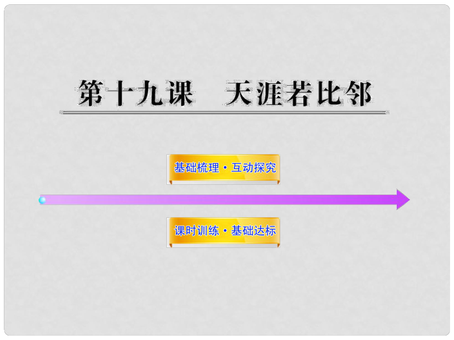 1112版九年级政治 6.19《天涯若比邻》课件 教科版_第1页