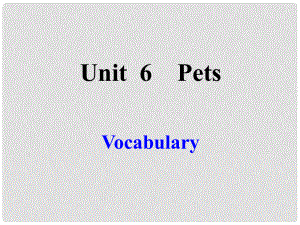 江蘇省沭陽縣銀河學(xué)校七年級英語下冊《Unit 6 Pets Vocabulary》課件 牛津版