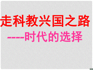 陜西省山陽縣色河中學(xué)九年級政治全冊 371 走科教興國之路課件 魯教版