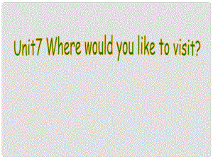 浙江省泰順縣羅陽(yáng)二中九年級(jí)英語(yǔ)《Unit 7 where would you like to visit》課件 人教新目標(biāo)版