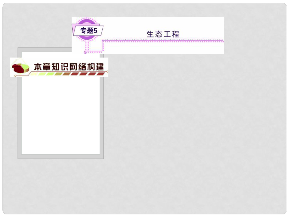 高考生物一輪復(fù)習(xí)（基礎(chǔ)知識整理+重難點聚集）專題5 生態(tài)工程課件 新人教版選修3_第1頁