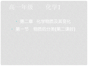 內(nèi)蒙古伊圖里河高級(jí)中學(xué)高一化學(xué)《2.1 物質(zhì)的分類》課件（5） 新人教版