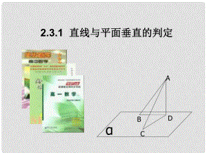 四川省米易中學(xué)校高中數(shù)學(xué) 直線與平面垂直的判定課件 新人教A版必修2