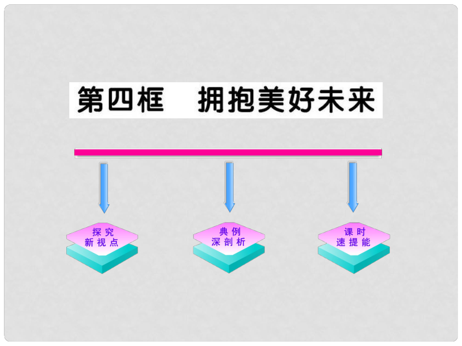 1112版九年級政治 414《擁抱美好未來》配套課件 人教實驗版_第1頁