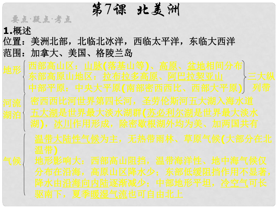 湖南省高中地理 世界地理 第7課 北美洲課件_第1頁