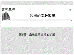 高中歷史 第五單元第3課 宗教改革運動的擴展課件 新人教版選修1