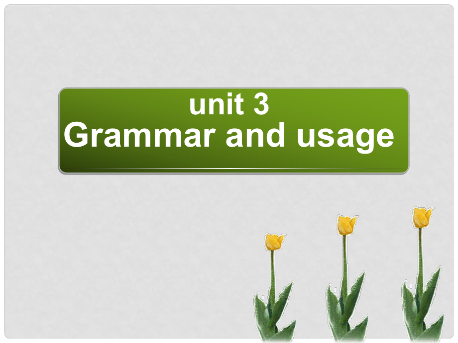 湖南省衡南縣第九中學(xué)高一英語(yǔ)《Unit3 Look good, feeling goodGrammar and usage》課件 牛津版必修1_第1頁(yè)