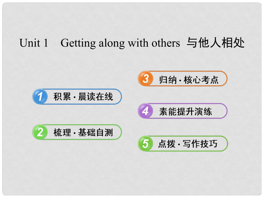 高中英語 Unit 1 Getting along with others課件 譯林牛津版必修5_第1頁