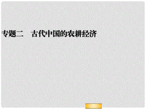 高考?xì)v史二輪復(fù)習(xí)全攻略 考前搶分必備 專題二 古代中國(guó)的農(nóng)耕經(jīng)濟(jì)課件