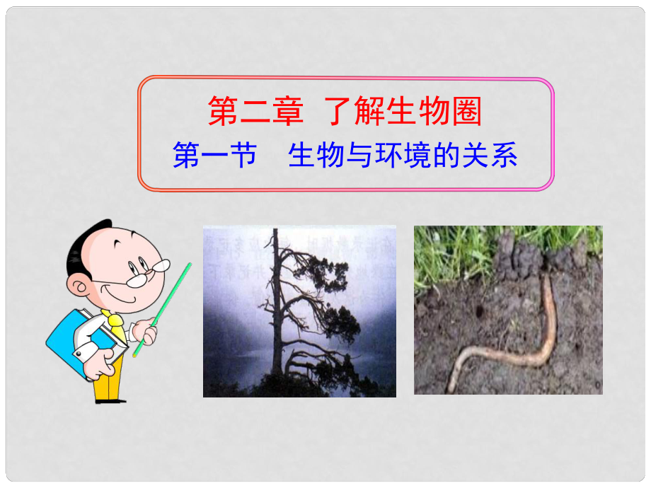 七年級生物上冊 第一單元 第二章 第一節(jié) 生物與環(huán)境的關(guān)系課件 新人教版_第1頁