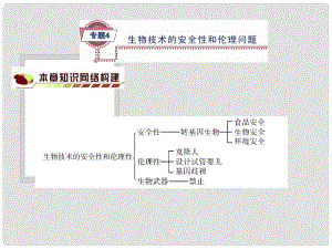 高考生物一輪復(fù)習(xí)（基礎(chǔ)知識整理+重難點聚集）專題4 生物技術(shù)的安全性和倫理問題課件 新人教版選修3