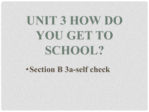 山東省滕州市滕西中學(xué)七年級(jí)英語(yǔ)下冊(cè) Unit 3 How do you get to school SectionB 3aself check課件 （新版）人教新目標(biāo)版