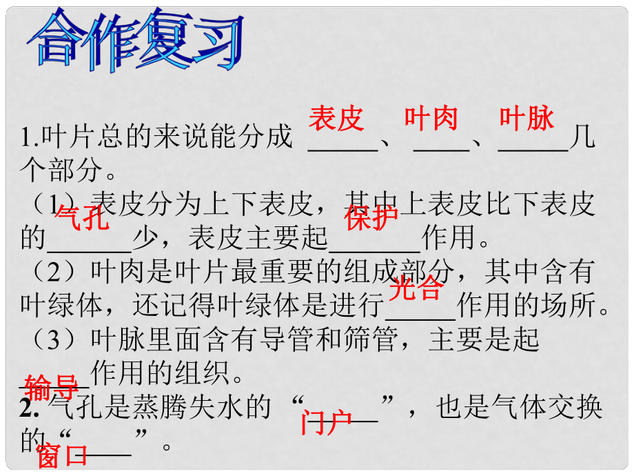 廣東省珠海市第十中學七年級生物上冊《綠色植物通過光合作用制造有機物》課件 新人教版_第1頁