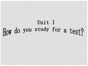 云南省大理市喜洲鎮(zhèn)第一中學九年級英語全冊 Unit 1 How do you study for a test課件2 人教新目標版