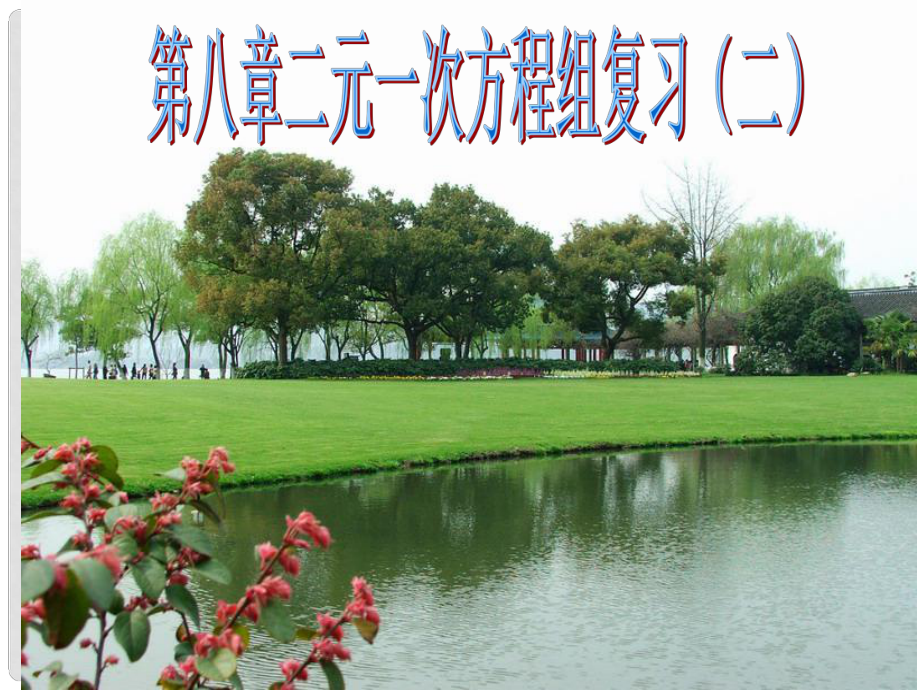 河南省范縣白衣閣鄉(xiāng)二中七年級數(shù)學(xué)下冊《第八章 二元一次方程組》復(fù)習(xí)課件（2） （新版）新人教版_第1頁