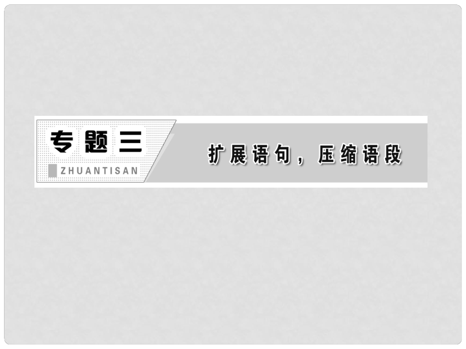 高考語文總復(fù)習(xí)資料 專題三 第一講 擴(kuò)展語句課件_第1頁