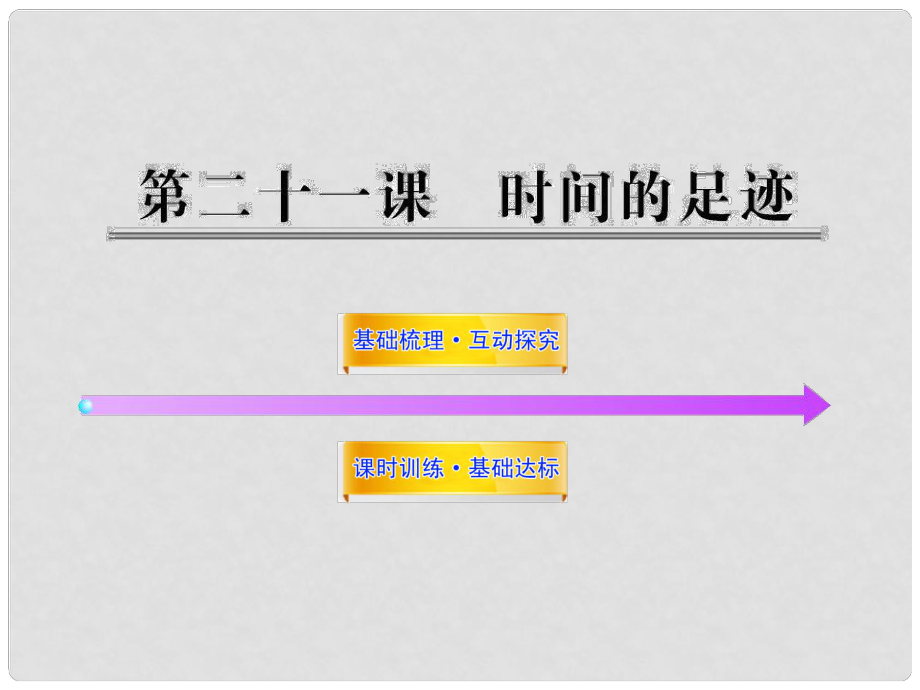 1112版九年級政治 7.21《時間的足跡》課件 教科版_第1頁