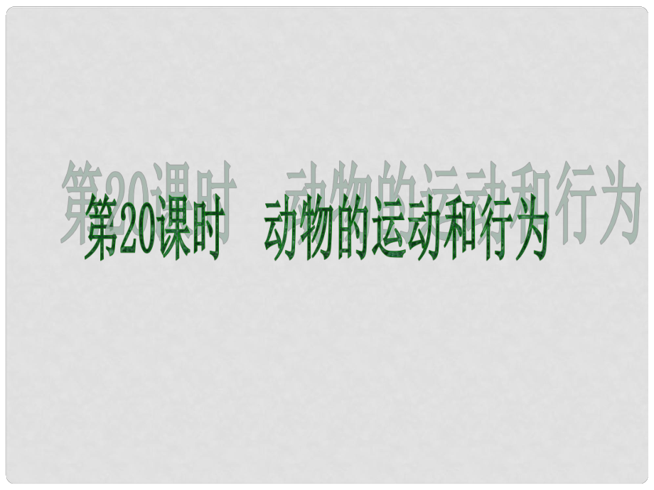 中考生物 考前查漏補缺《第20課時 動物的運動和行為》（考點聚焦 +考前熱身+平時知識積累）課件 新人教版_第1頁