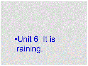 七年級英語下冊 It is raining課件 人教新目標版