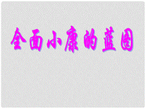 河南省范縣白衣閣鄉(xiāng)二中九年級政治全冊 10.1 全面小康的藍圖課件 陜教版