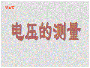 浙江省溫州市第十一中學(xué)八年級(jí)科學(xué)上冊(cè) 電壓的測(cè)量課件 新人教版