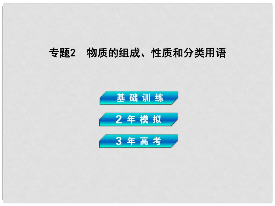 高考化学 专题2 物质的组成、性质和分类复习课件 新人教版_第1页