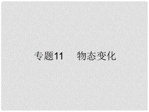 浙江省初中科學(xué)畢業(yè)生學(xué)業(yè)考試復(fù)習(xí) 專題11 物態(tài)變化課件