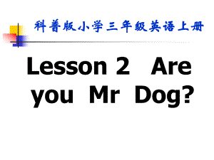 科普版英語(yǔ)三上Lesson 2Are you Mr Dog課件2