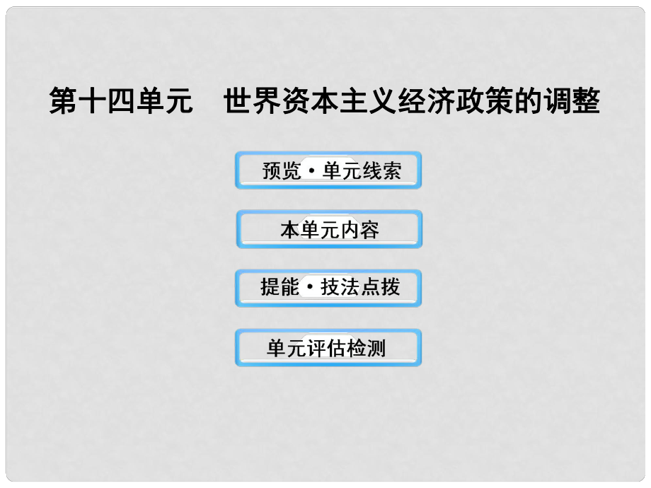 高中歷史 14 世界資本主義經(jīng)濟政策的調(diào)整課件 新人教版_第1頁