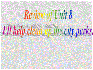 浙江省泰順縣羅陽二中九年級英語《Unit 8 I’ll help clean up the city parks》課件3 人教新目標(biāo)版