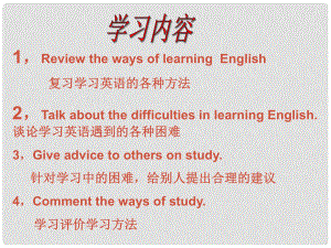 浙江省泰順縣羅陽(yáng)二中九年級(jí)英語(yǔ)《Unit 1 How do you study for a test》課件1 人教新目標(biāo)版