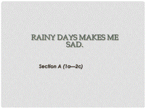 浙江省杭州市三墩中學九年級英語全冊《Unit13 Rainy days makes me sad》課件 人教新目標版