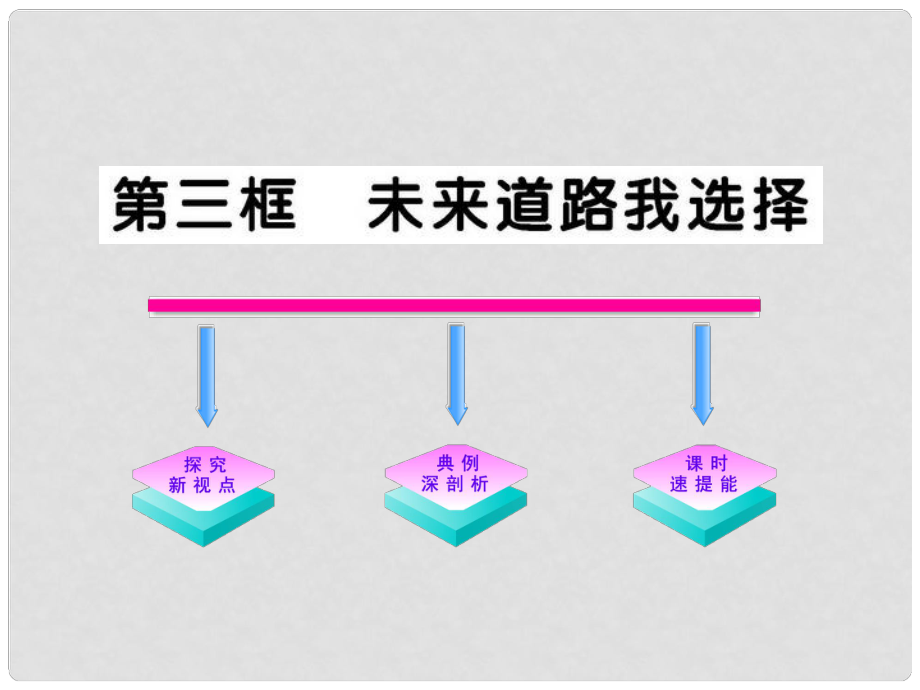 1112版九年級政治 413《未來道路我選擇》配套課件 人教實驗版_第1頁