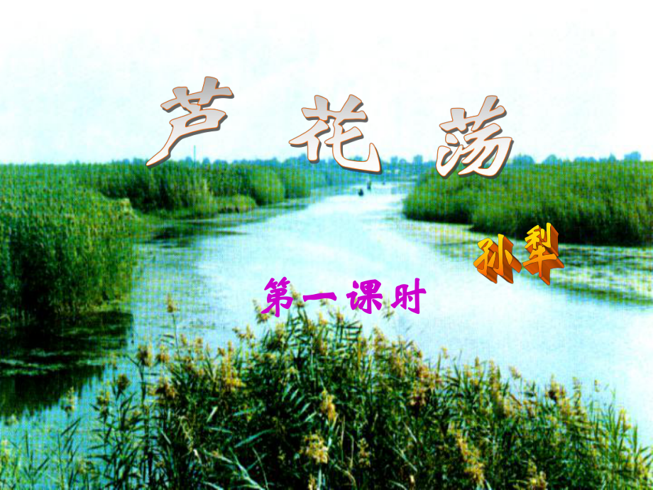 廣東省佛山市中大附中三水實(shí)驗(yàn)中學(xué)八年級(jí)語(yǔ)文上冊(cè) 第2課 蘆花蕩（第2課時(shí)）課件 新人教版_第1頁(yè)