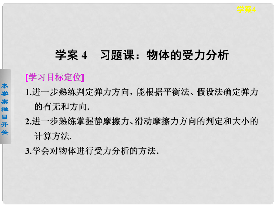 高中物理 第三章 習(xí)題課 物體的受力分析課件 新人教版必修1_第1頁(yè)