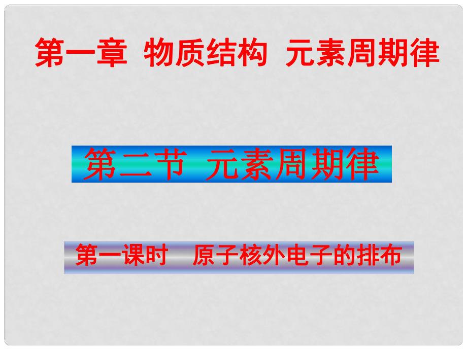 高中化學(xué) 第一章第2節(jié) 原子核外電子的排布課件 新人教版必修2_第1頁(yè)