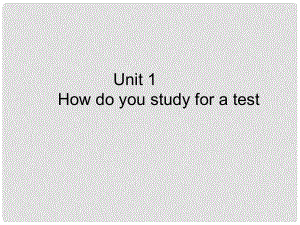 河南省洛陽34中九年級英語全冊 Unit 1 How do you study for a test課件 人教新目標版