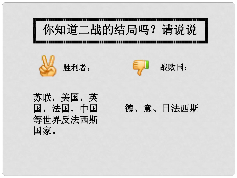 九年級歷史與社會全冊 第一單元 第一課 戰(zhàn)后世界新格局 兩極與冷戰(zhàn)課件 人教版_第1頁