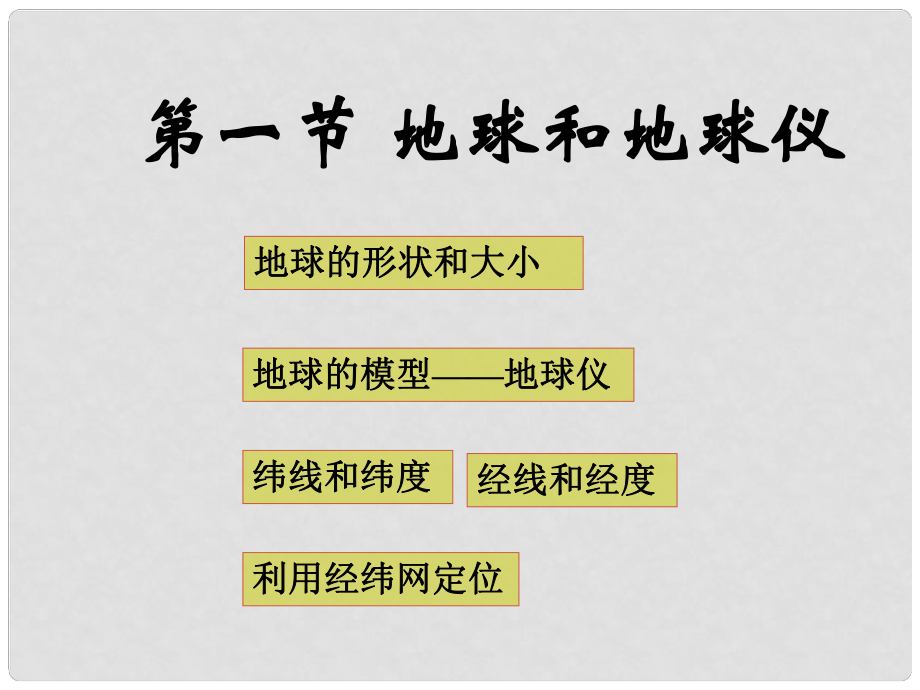 山东省东营市河口区实验学校七年级地理上册 第一节 经纬网课件 新人教版_第1页