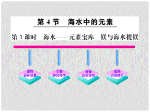 1011高中化學(xué) 3.4.1 海水中的元素課時講練通課件 魯科版必修1