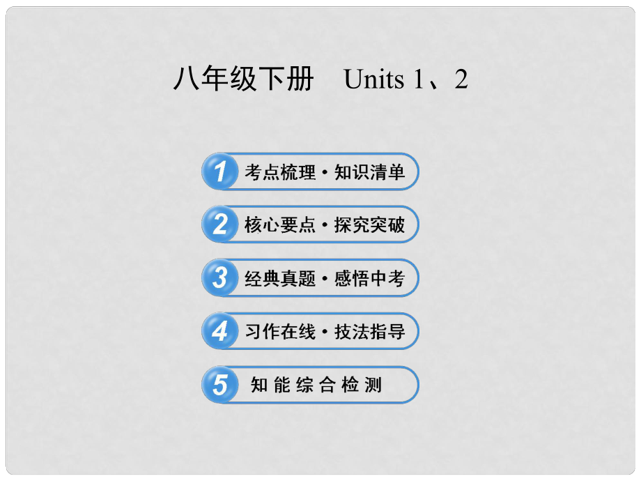 中考英語 八下 Units 12復習課件 牛津版_第1頁