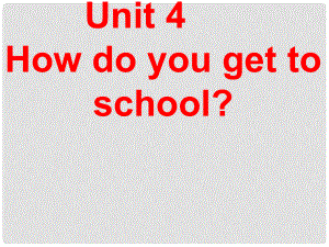 浙江省泰順縣羅陽二中八年級英語上冊《Unit 4 How do you get to school》課件3 人教新目標版