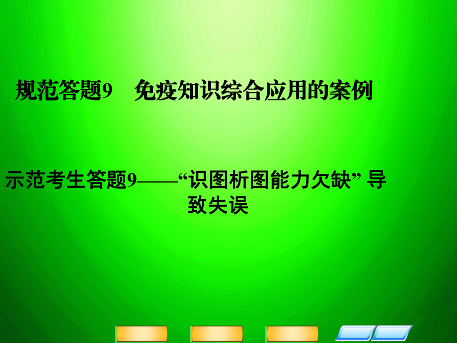 高考二輪復(fù)習(xí)全攻略 規(guī)范答題9 免疫知識(shí)綜合應(yīng)用的案例課件 新人教版_第1頁(yè)