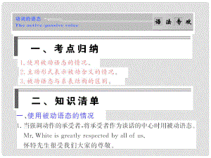 高考英語 語法破解與練習(xí) 動詞的語態(tài)課件