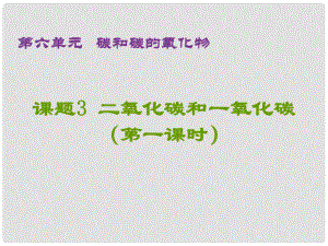 九年級化學(xué)上冊 課題3 二氧化碳和一氧化碳（第1課時）課件 新人教版