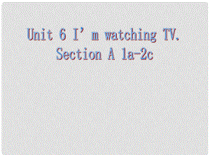 四川省攀枝花市第二初級(jí)中學(xué)七年級(jí)英語下冊(cè)《Unit 6 I'm watchIng TV SectIon A 1a2c》課件1 人教新目標(biāo)版