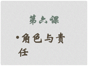 河南省范縣白衣閣鄉(xiāng)二中九年級政治全冊 6.1 不同的角色 不同的責(zé)任課件 陜教版